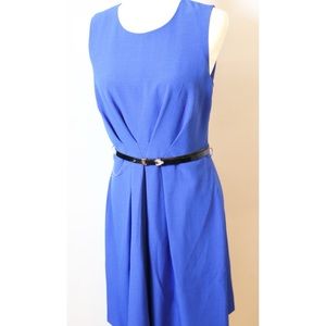 NWT Sharagano Saphire Dress with Black Belt